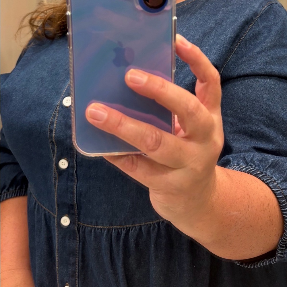 Denim Blue Button-Down Maxi Dress - Picture 3 of 8